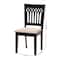 Baxton Studio Genesis Modern Beige Fabric and Dark Brown Finished Wood 2-Piece Dining Chair Set 230-2PC-13189-ZORO - alternate 3